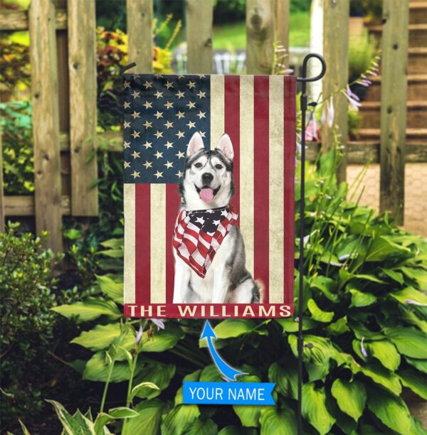 Siberian Husky Personalized Garden Flag – Personalized Dog Garden Flags – Dog Lovers Gifts for Him or Her
