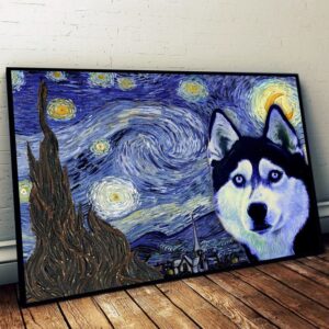 Siberian Husky Poster Matte Canvas Dog Wall Art Prints Canvas Wall Art Decor 1