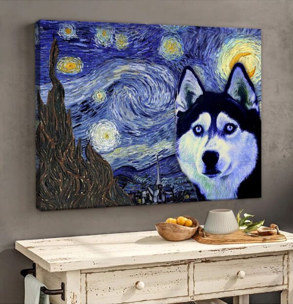 Siberian Husky Poster & Matte Canvas – Dog Wall Art Prints – Canvas Wall Art Decor