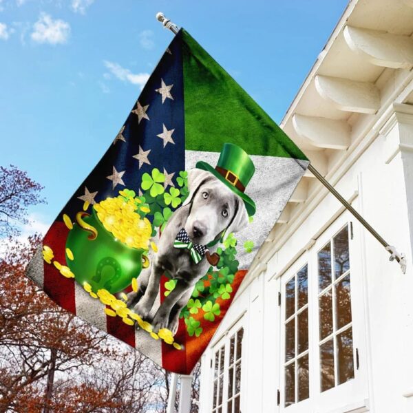 Silver Labrador Happy St Patrick’s Day Garden Flag – Best Outdoor Decor Ideas – St Patrick’s Day Gifts