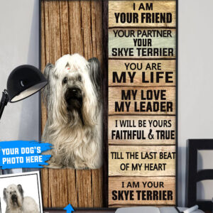 Skye Terrier Personalized Poster Canvas Dog Canvas Wall Art Dog Lovers Gifts For Him Or Her 1