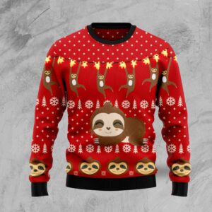 Sloth Lover Ugly Christmas Sweater Unisex Womens Mens Gift For Pet Lovers Unisex Crewneck Sweater 1