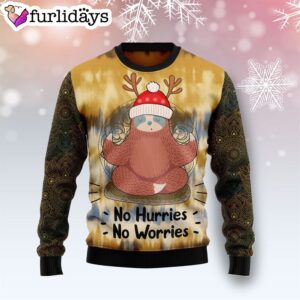 Sloth Mandala Ugly Christmas Sweater –…