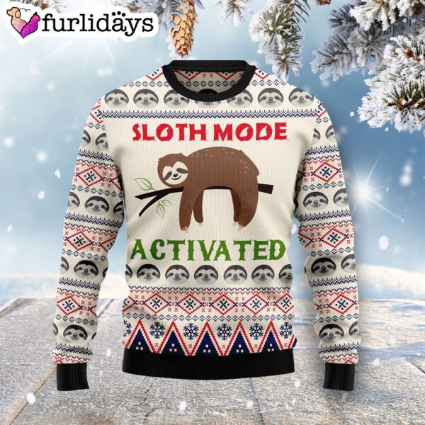 Sloth Mode Activated Ugly Christmas Sweater – Gift For Christmas –  Gifts For Dog Lovers