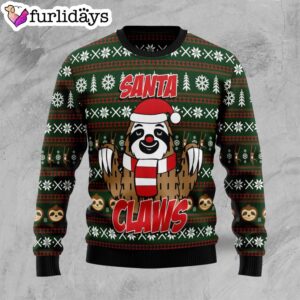 Sloth Santa Claws Ugly Christmas Sweater – Gift For Pet Lovers – Unisex Crewneck Sweater