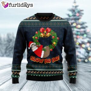 Sloth Slow Ho Ho Ugly Christmas Sweater Best Xmas Gifts Dog Memorial Gift 1
