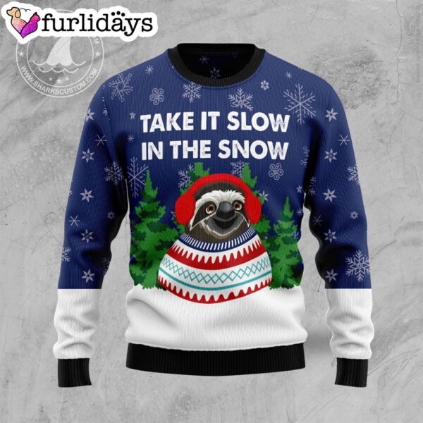 Sloth Take It Slow Ugly Christmas Sweater – Best Xmas Gifts –  Dog Memorial Gift