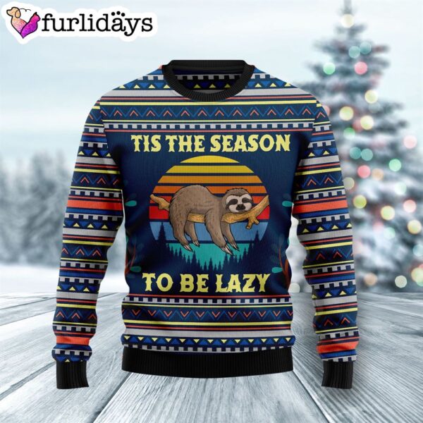 Sloth Tis The Season Ugly Christmas Sweater – Crewneck Sweater – Christmas Outfits Gift