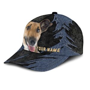 Smooth Fox Terrier Jean Background Custom Name Cap Classic Baseball Cap All Over Print Gift For Dog Lovers 3 aljo1m