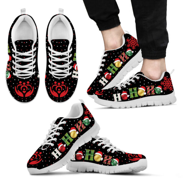 Social Worker Shoes Christmas Sneaker Santa Ho Ho Ho Sneaker Walking Shoes – Best Gift For Christmas