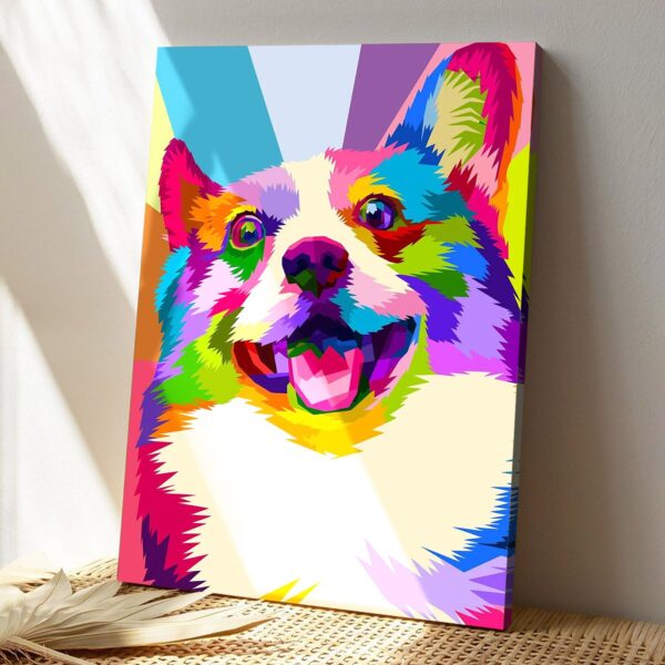 Corgi Pop Art – Dog Pictures – Dog Canvas Poster – Dog Wall Art – Gifts For Dog Lovers – Furlidays