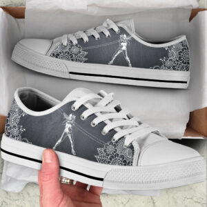Softball Flower Sketch Low Top Shoes…