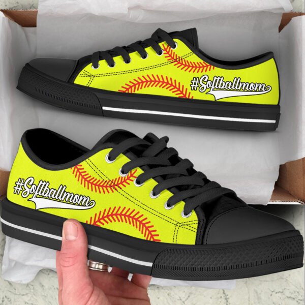 Softball Mom Hashtag Low Top Shoes – Fashionable Casual Shoes Gift For Adults