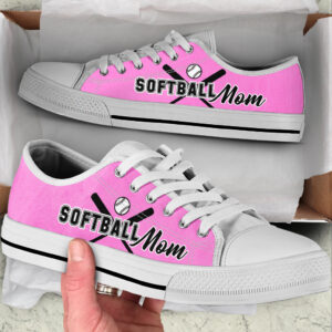 Softball Mom Pink Low Top Shoes…