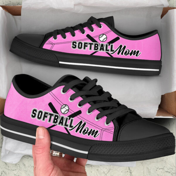 Softball Mom Pink Low Top Shoes – Fashionable Casual Shoes Gift For Adults – Sneaker For Walking