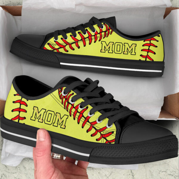Softball Mom Stitches Low Top Shoes – Fashionable Casual Shoes Gift For Adults