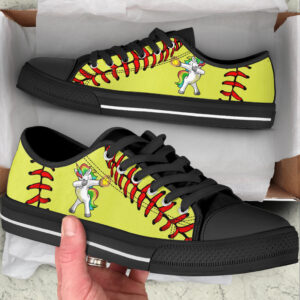 Softball Unicorn Stitches Low Top Shoes Trendy Fashion Casual Shoes Gift For Adults 2