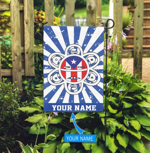 Sol Taino Puerto Rico Personalized Flag – Flags For The Garden – Outdoor Decoration