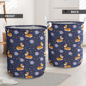 Space Corgi Laundry Basket Laundry Hamper Dog Lovers Gifts for Him or Her Dog Memorial Gift 2