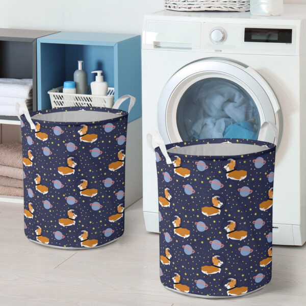 Space Corgi Laundry Basket – Laundry Hamper – Dog Lovers Gifts for Him or Her – Dog Memorial Gift