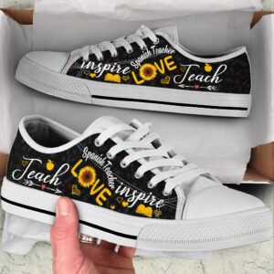 Spanish Teacher Love Inspire Low Top Shoes Best Gift For Teacher School Shoes Best Shoes For Him Or Her 1