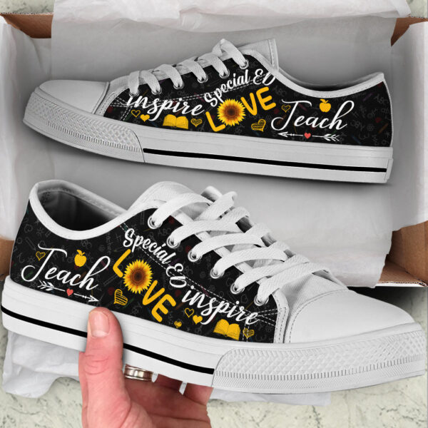 Special Ed Teach Love Inspire Low Top Shoes – Best Gift For Teacher, School Shoes – Best Shoes For Him Or Her