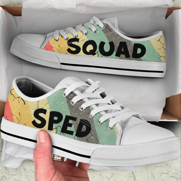 Sped Squad Vintage Low Top Shoes – Best Gift For Teacher, School Shoes – Best Shoes For Him Or Her