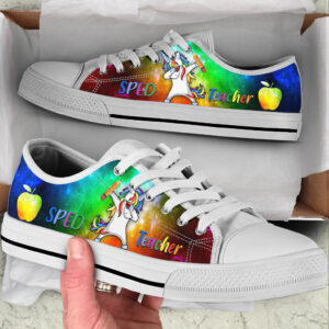 Sped Teacher Unicorn Low Top Shoes Best Gift For Teacher School Shoes Best Shoes For Him Or Her 1