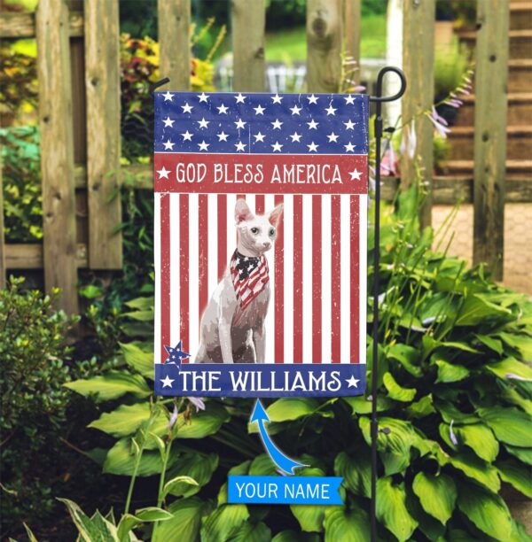 Sphynx Cat God Bless America Personalized Flag – Custom Cat Garden Flags – Cat Flag For House