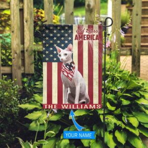 Sphynx Cat God Bless America Personalized Garden Flag Custom Cat Garden Flags Cat Flag For House 2