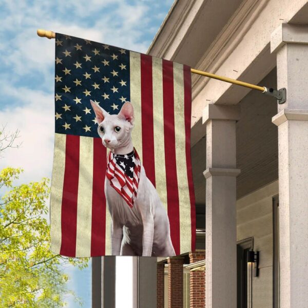 Sphynx Cat House Flag – Cat Flags Outdoor – Cat Lovers Gifts for Him or Her