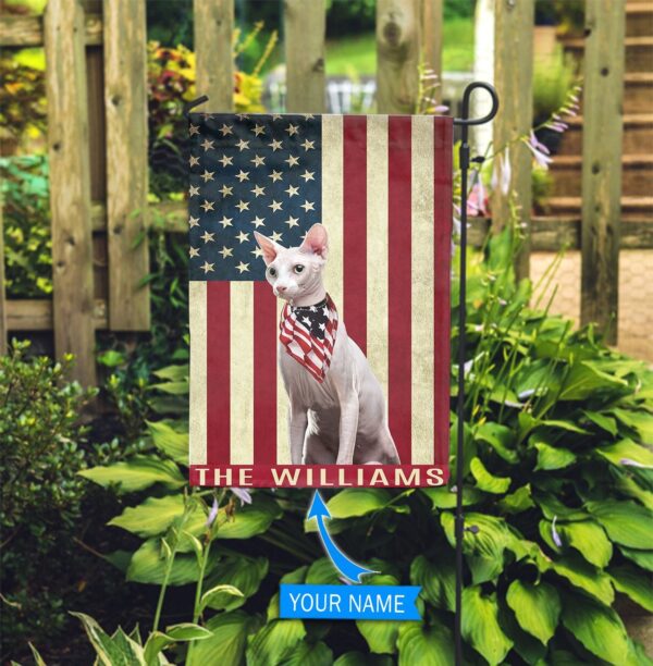 Sphynx Cat Personalized Garden Flag – Custom Cat Garden Flags – Cat Flag For House