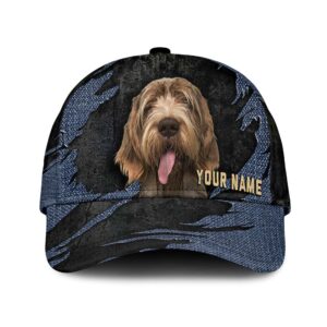 Spinone Italiano Jean Background Custom Name Cap Classic Baseball Cap All Over Print Gift For Dog Lovers 1 scf2o8