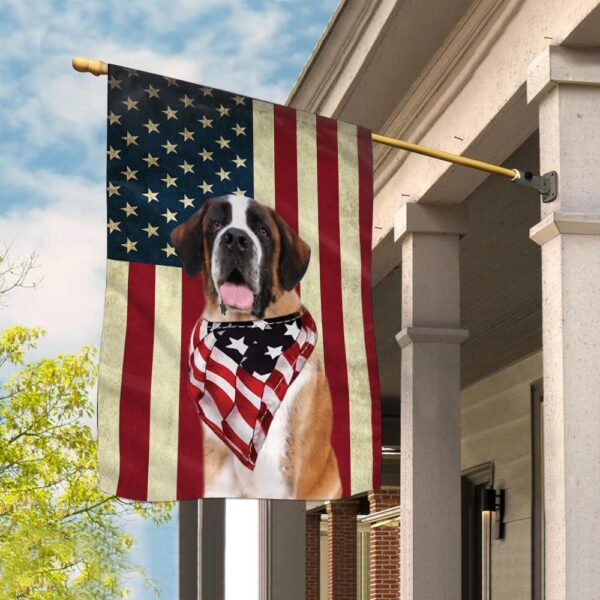St. Bernard House Flag – Garden Dog Flag – Dog Owner Gift Ideas