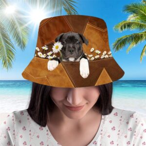 Staffordshire Bull Terrier Bucket Hat Hats To Walk With Your Beloved Dog Gift For Dog Loving Friends 2 k6li3h