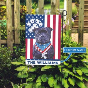 Staffordshire Bull Terrier Personalized Garden Flag…
