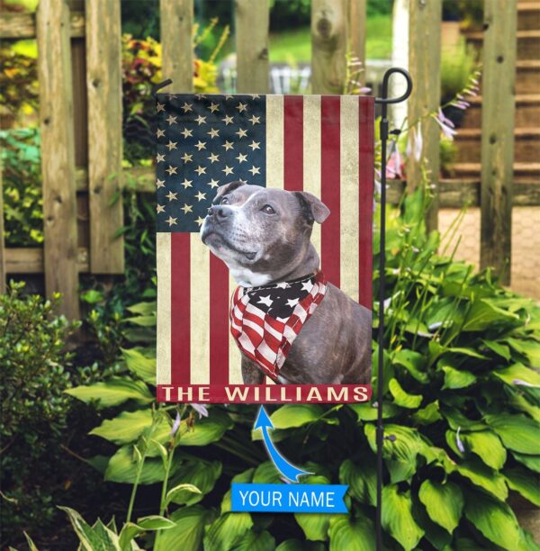 Staffordshire Bull Terrier Personalized Garden Flag – Personalized Dog Garden Flags – Dog Lovers Gifts for Him or Her
