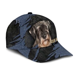 Standard Schnauzer Jean Background Custom Name Cap Classic Baseball Cap All Over Print Gift For Dog Lovers 2 db60cv