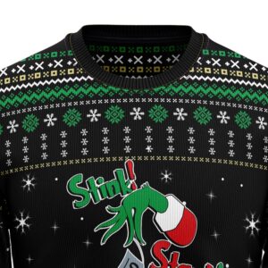 Stink Stank Stunk Grinch Ugly Christmas Sweater Gift For Pet Lovers Unisex Crewneck Sweater 5