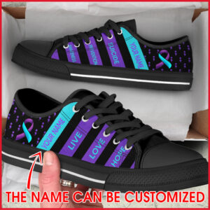 Suicide Prevention Plaid Low Top Shoes Personalized Custom Best Gift For Men And Women 2