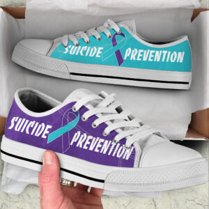 Suicide Prevention Shoes 2 Color Low Top Shoes Best Gift For Men And Women Sneaker For Walking 1