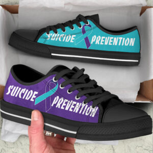 Suicide Prevention Shoes 2 Color Low Top Shoes Best Gift For Men And Women Sneaker For Walking 2