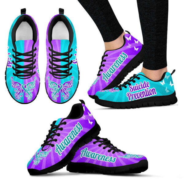 Suicide Prevention Shoes 2 Color Sneaker Walking Shoes – Best Gift For Men And Women – Shoes Gift For Adults