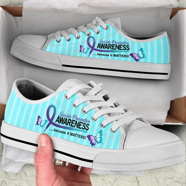 Suicide Prevention Shoes Because It Matters Low Top Shoes – Best Gift For Him And Her – Sneaker For Walking