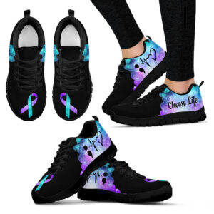Suicide Prevention Shoes Choose Life Cloud Galaxy Sneaker Walking Shoes Best Gift For Men And Women 1