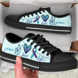Suicide Prevention Shoes Peace Love Low Top Shoes Best Gift For Men And Women Sneaker For Walking 2