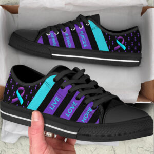 Suicide Prevention Shoes Plaid Low Top Shoes Best Gift For Men And Women Sneaker For Walking 2