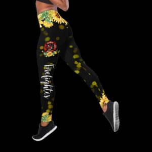 Sunflower Firefighter Wife Combo Leggings And Hollow Tank Top Workout Sets For Women Gift For Dog Lovers 4 yuxk3z