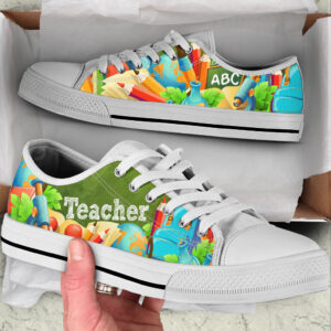 Teacher Abc 3d Low Top Shoes Best Gift For Teacher School Shoes Best Shoes For Him Or Her 1