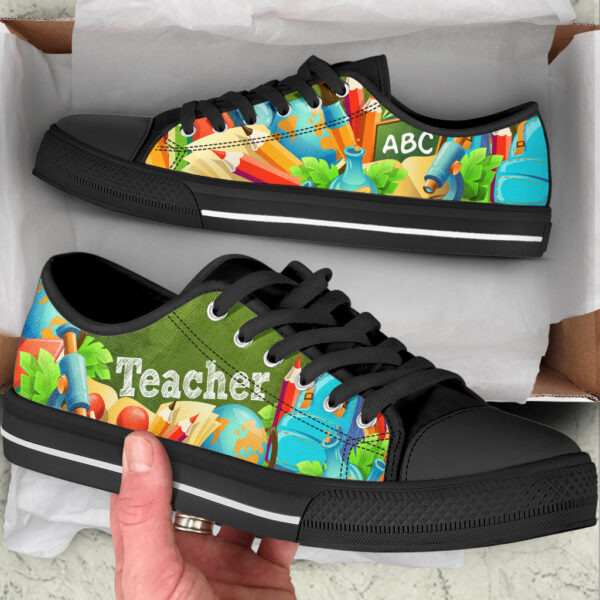 Teacher Abc 3d Low Top Shoes – Best Gift For Teacher, School Shoes – Best Shoes For Him Or Her